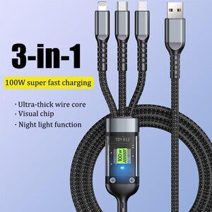 Super Fast Charging 3-in-1 Data Cable